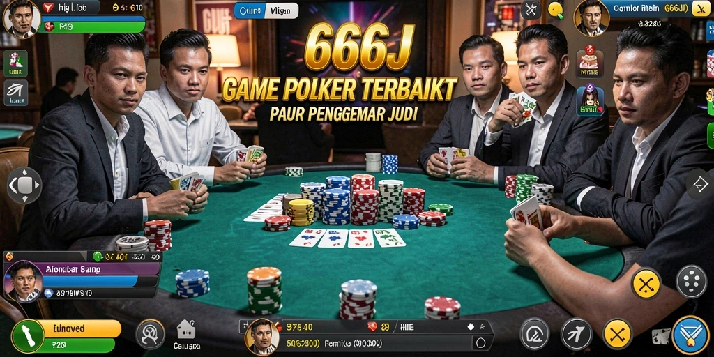 Screenshot gameplay Poker yang mendebarkan di 666J.