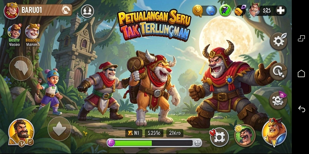 Tampilan aksi seru dalam petualangan BARU01