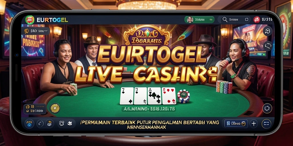 Tampilan gameplay interaktif di EUROTOGEL dengan dealer langsung di Live Casino.