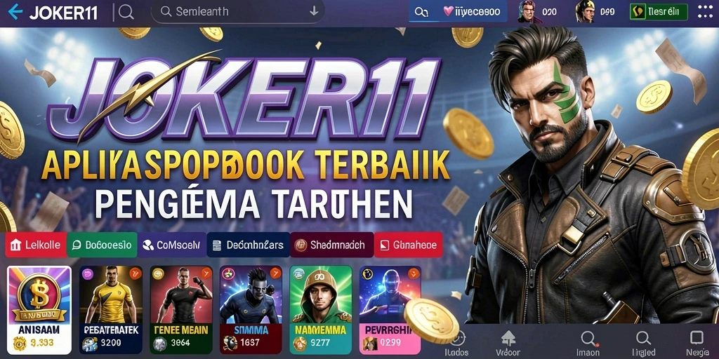 Tampilan utama JOKER11 dengan berbagai opsi taruhan olahraga.