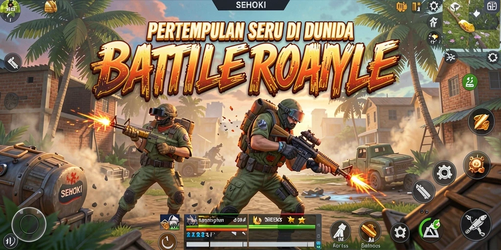 Screenshot SEHOKI menampilkan aksi pertempuran intens di arena.