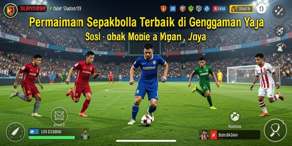 Tampilan gameplay menarik di SURYA898 dengan aksi sepakbola yang mendebarkan.