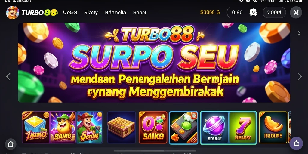 Tampilan gameplay TURBO88 yang memukau dan penuh warna.