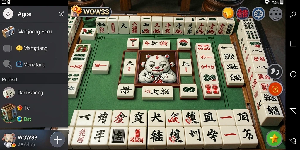 Tampilan gameplay Mahjong yang menarik di WOW33.